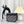 SMALL CD BOBBY 18CM BLUE OBLIQUE CANVAS GOLD HARDWARE