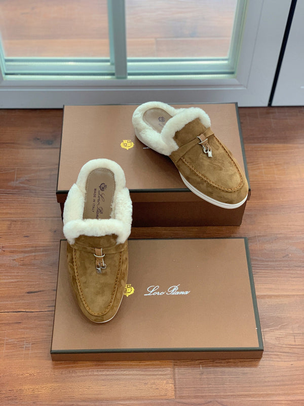 LP 26s Charms Walk Mules 2cm Camel Suede 110925