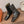HM 26S Dora Gold Buckle Ankle Boots 2cm Black Leather