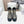 CD Snow Ankle Boots Black Beige Cowhide Nylon Fabric 539662