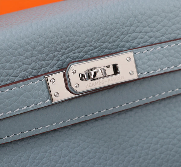 HM KELLY BAG 25 TEMPERED GRAY TOGO SILVER HARDWARE