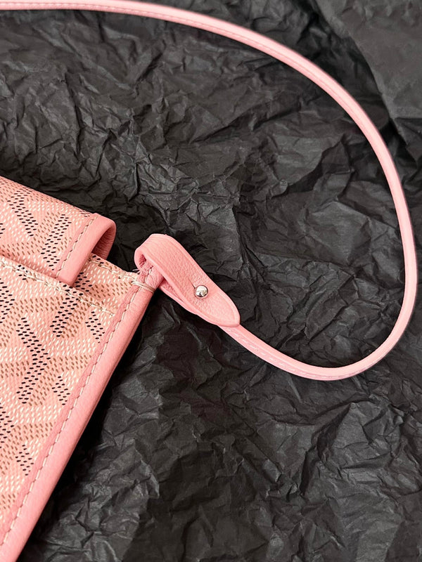 PLUMET POCKET WALLET 20 IN PINK GOYARDINE CANVAS AND LAMBSKIN TRIM