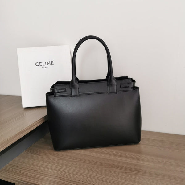 CONTI BAG 36 IN BRONZE BLACK CALFSKIN GOLD HARDWARE