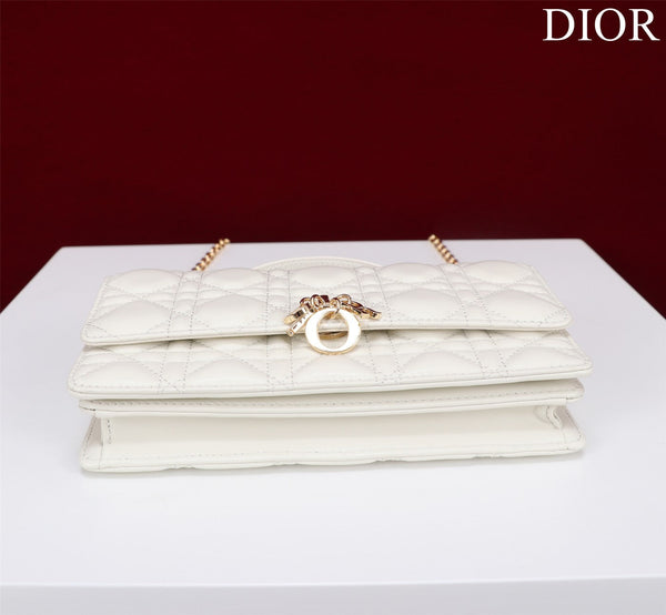 my cd mini 21 white lambskin
