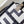 MINI SUNSHINE SHOPPER BAG 18 IN WHITE MIX BLACK SMOOTH CALFSKIN