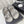 CC 26s Sandals Grey Fabric Bow Embellishment