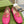 BLONDIE LOGO-PLAQUE LOAFERS IN BRIGHT PINK CALFSKIN