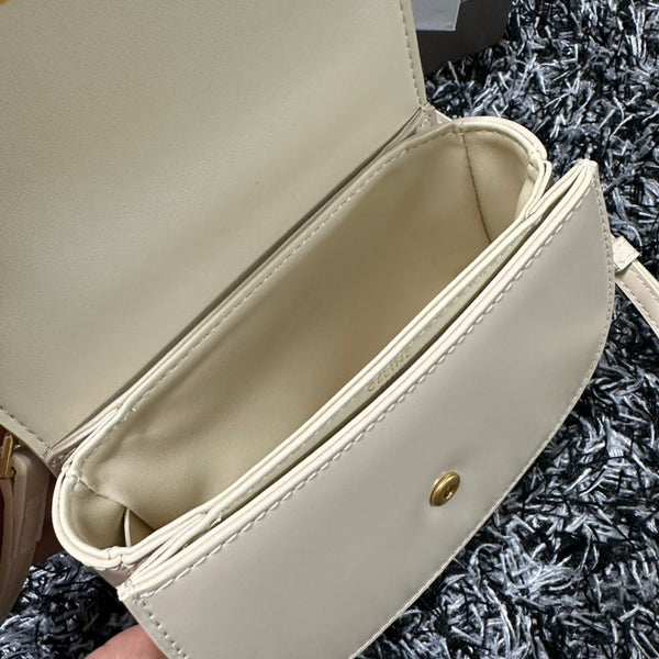 BESACE TRIPHOME 17 CALFSKIN WHITE