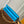 coussin pm 26cm blue monogram empreinte calfskin