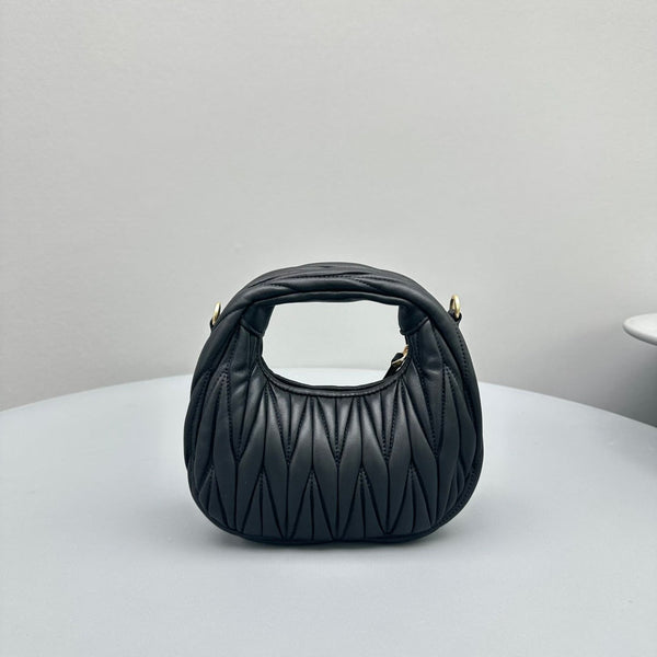 MINI HOBO 17 BAG IN BLACK LAMBSKIN