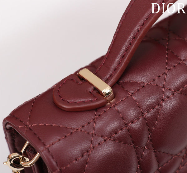 my cd mini 21 burgundy lambskin