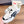 VL7N LOW-TOP WHITE CALFSKIN AND BLACK FABRIC SNEAKER WITH BANDS