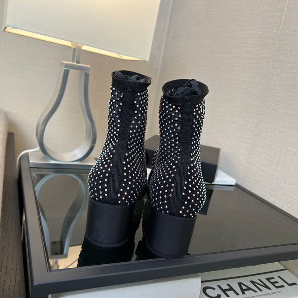 CC Ankle Boot Glitter Black