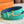 HM Gold Mors H buckle & Reversible 24 mm belt Blue Green leather 125357