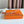 HM ROULIS BUCKLE & REVERSIBLE ORANGE AND WHITE LEATHER STRAP 13MM SILVER HARDWARE