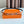 HM ROULIS BUCKLE & REVERSIBLE ORANGE AND BLACK LEATHER STRAP 13MM SILVER HARDWARE
