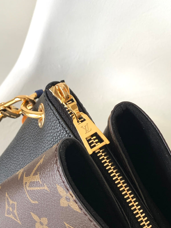 LV Opéra Handbag 36cm Brown Black Monogram Canvas & Cowhide GHW
