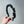 BLACK VOILE FABRIC HAIRBAND WITH PEARL CHAIN 867187