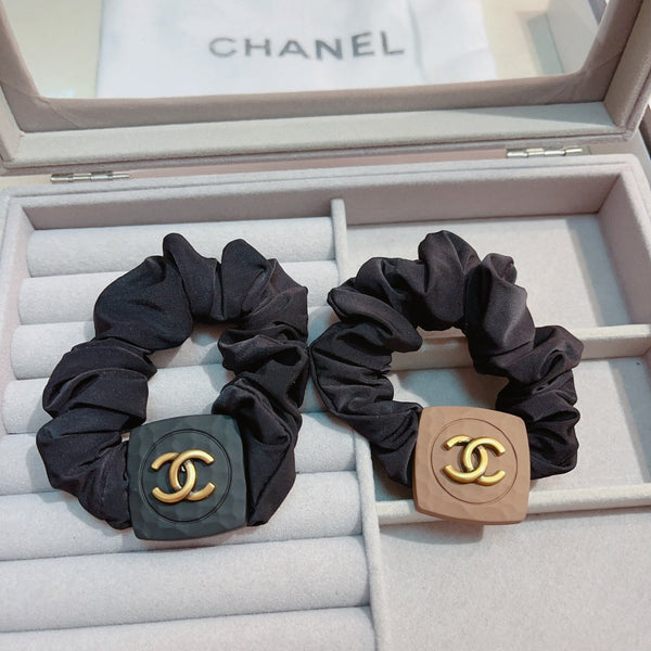 BLACK WRINKLED FABRIC SCRUNCHIE 875869