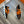 HM FLEX SLIP-ON SNEAKER BLACK AND ORANGE WOVEN FABRIC