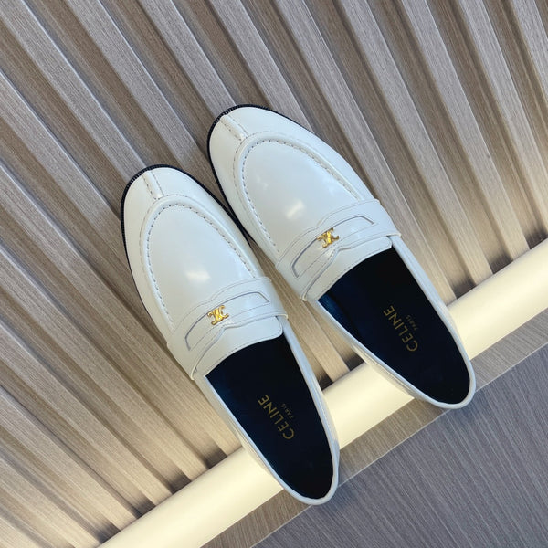 CE 26s Malaquais Loafers White Polished Leather 944358