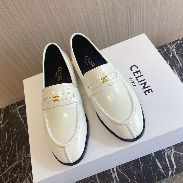 CE 26s Malaquais Loafers White Polished Leather 944358