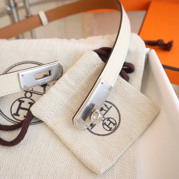 hm kelly belt 18mm cream epsom leather