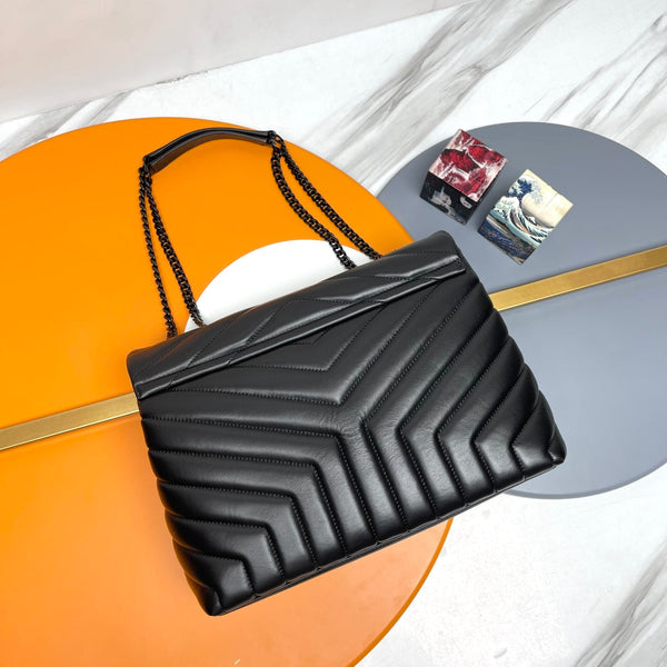 YSL Large Loulou Bag 31cm Full Black Lambskin