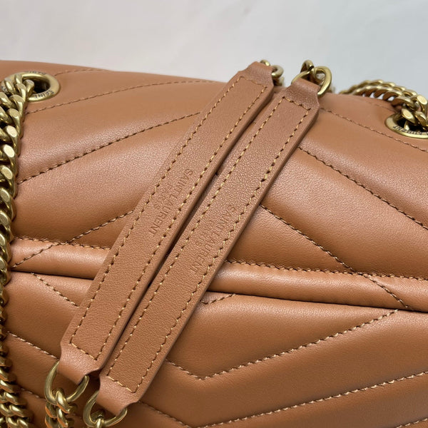 YSL Large Loulou Bag 31cm Tan Brown Lambskin