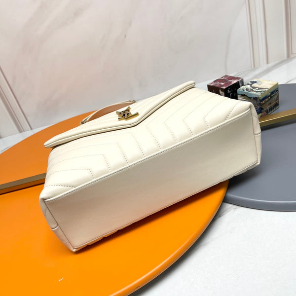 YSL Large Loulou Bag 31cm White Lambskin