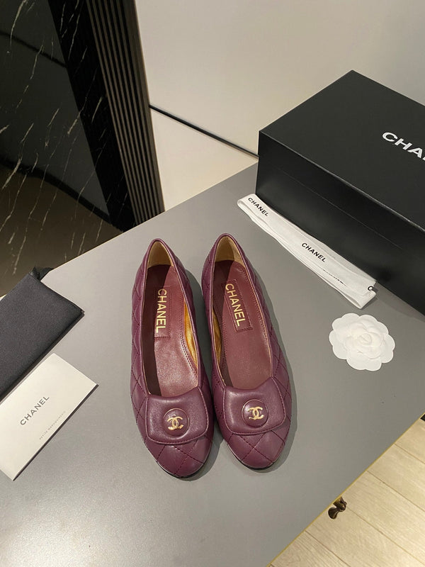 CC 26s Ballet Flat Mulberry Purple Lambskin