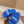 FURRY SLIDES IN COBALT BLUE CURLY SHEARLING