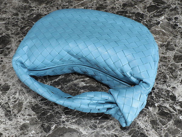 bv teen jodie 36cm ocean blue lambskin