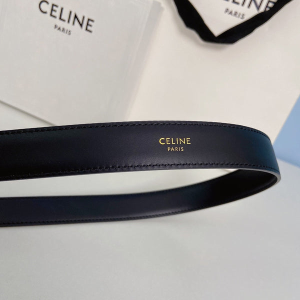 Medium Spike Belt 25mm Black Calfskin Loop Silver Silver Finishing