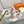 HM Giga 50 Sneaker Salmon Canvas White Goatskin Orange