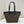 FENDI ORIGAMI MEDIUM 27 BROWN MIX BLACK FF JACQUARD FABRIC BAG