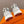 HM Giga 50 Sneaker Grey Canvas White Goatskin Orange