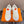 HM Giga 50 Sneaker Beige Canvas White Goatskin Orange
