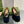 BLONDIE LOGO-PLAQUE LOAFERS IN SPACE BLUE SUEDE