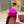 ROCKSTUD PATENT PINK LEATHER BALLERINA