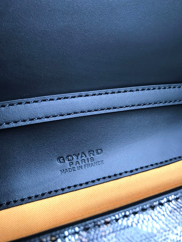 MONTE-CARLO PM CLUTCH 25 IN BLACK GOYARDINE CANVAS