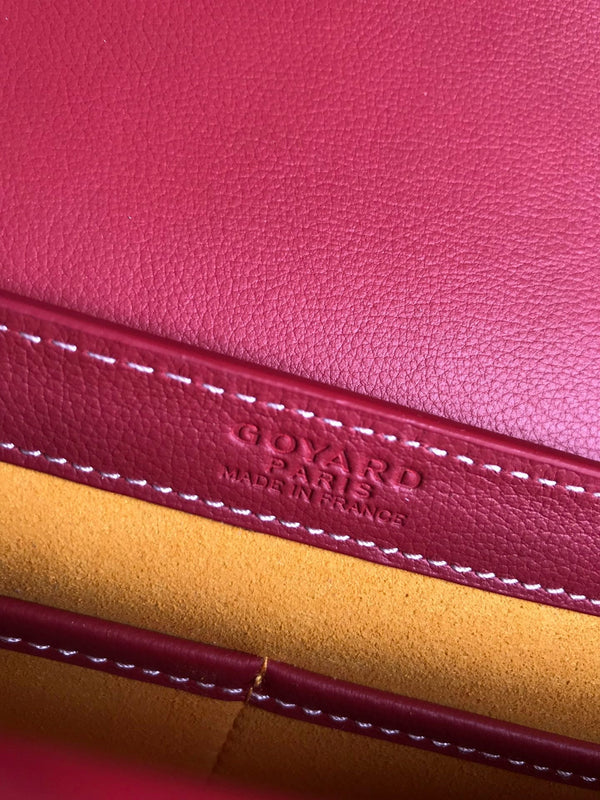 233 BAG 25 IN CLASSIC RED CALFKIN AND GOYARDINE CANVAS
