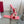 Viv Love Heart Slippers Pink Fetal Cowhide 255203