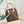 ALMA BACKPACK 20 IN BROWN MONOGRAM CANVAS AND BEIGE CALFSKIN TRIM GOLD BUCKLE