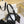CL MEDIUM 25 MM MARCO BELT WITH STRASS IN BLACK CALFSKIN SILVER HARDWARE