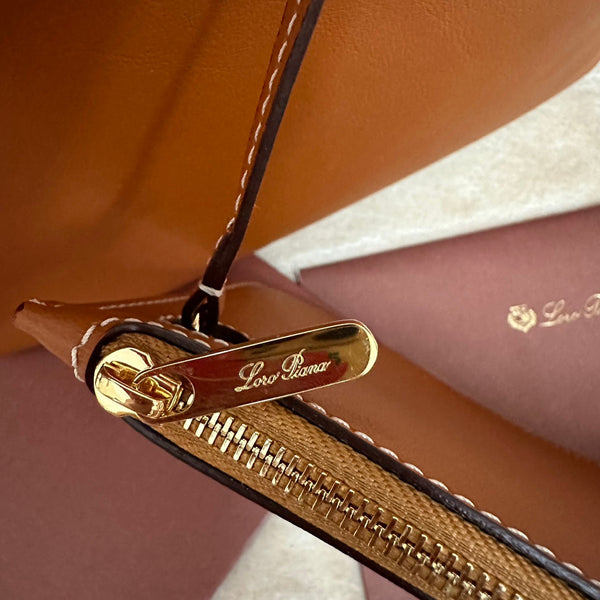 LARGE 36 BALE BAG IN BRONZE BROWN CALFSKIN