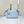 SIDE TRUNK MINI 18 IN SKY BLUE CALFSKIN SILVER HARDWARE