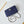 24p medium flap bag 25cm dark blue canvas white polka dot
