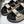 CC Dad Sandal Beige Black Woven Black Calfskin