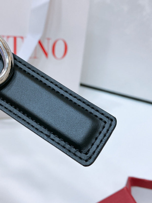 The Bold Edition Belt 30mm Black Brown Calfskin Silver Buckle